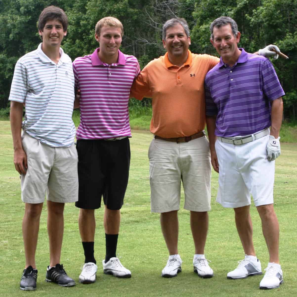 Winning Foursome: Ben Leon, Wes Bourdon, Miles Leon, and Nathan Jaffe.