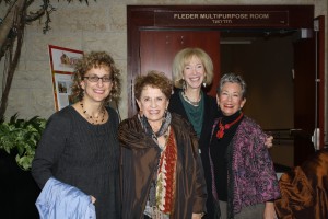 Linda Peck, Dorothy Zimmerman, Betsy Karotkin, and Ronnie Friedman at Ben Frank’s presentation.