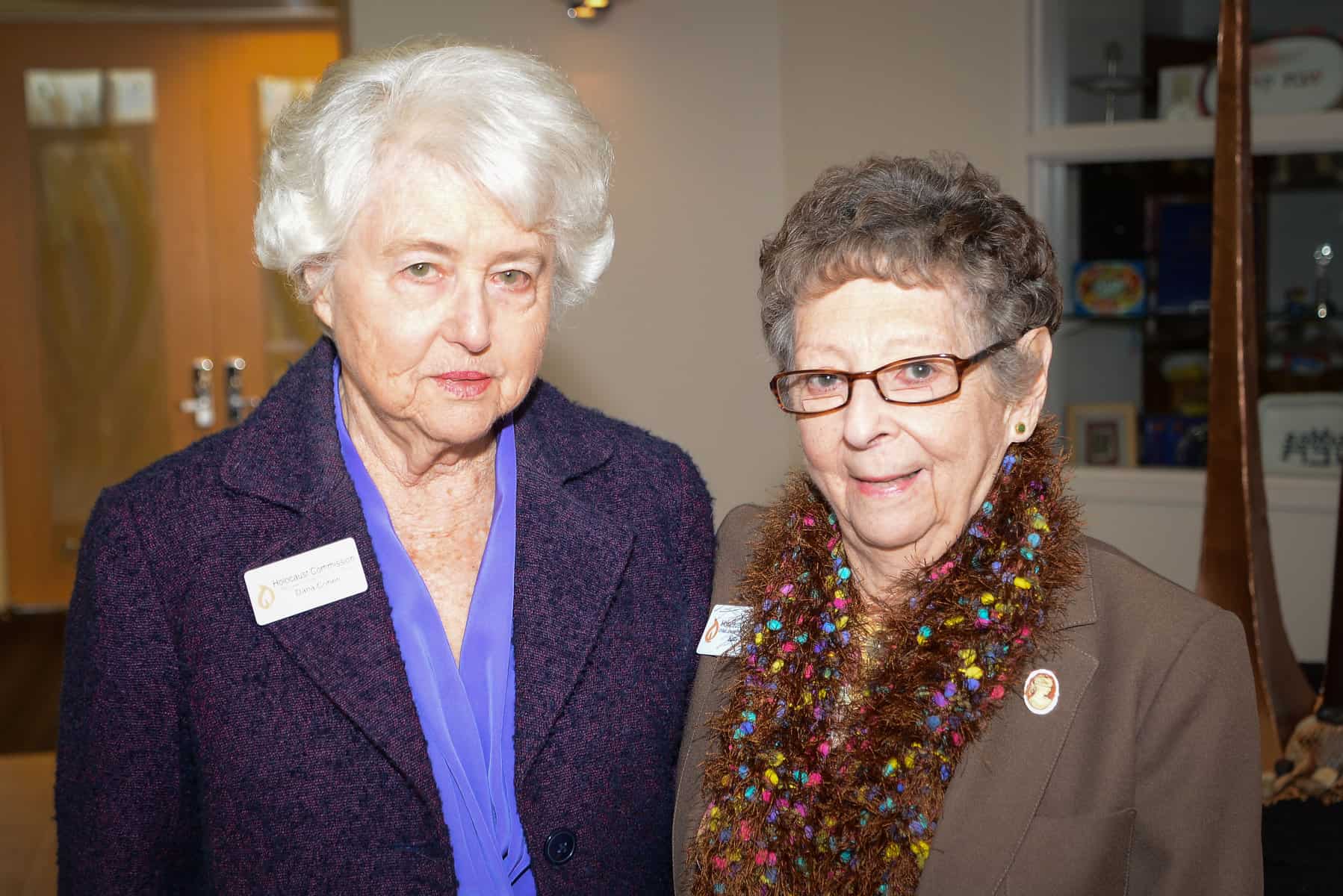 Dana Cohen and Kitty Saks, Holocaust survivors featured in the documentary, What We Carry.