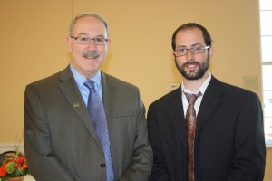 Bob Feferman of UANI and Rabbi Sender Haber of B’nai Israel.