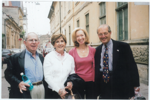 Alfred (Buzzy) Schulwolf, Marcia Hofheimer and Betsy and Ed Karotkin in Romania in 2004.