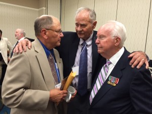 Chaplain Jim Fedor, Bill Jucksch and Earl Flanagan.