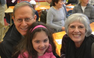Rick and Janice Foleck with granddaughter Ameilia Portnoy (kindergarten).