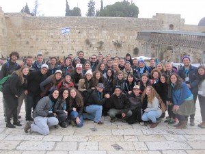 In front of the Western Wall.