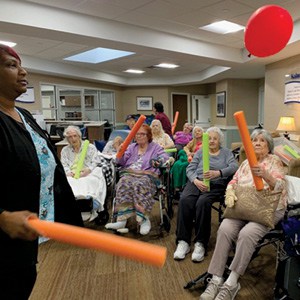 Beth Sholom Village residents participate in exercise class.