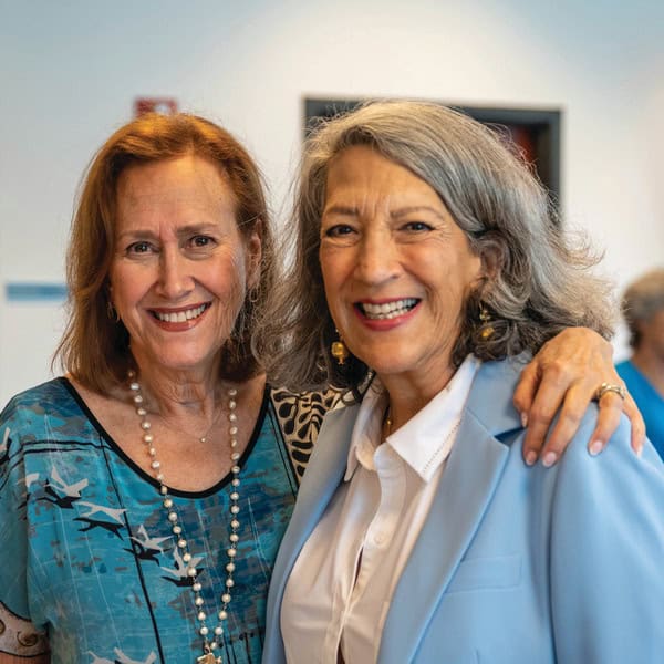 Mona Flax with Susan Hirschbiel.