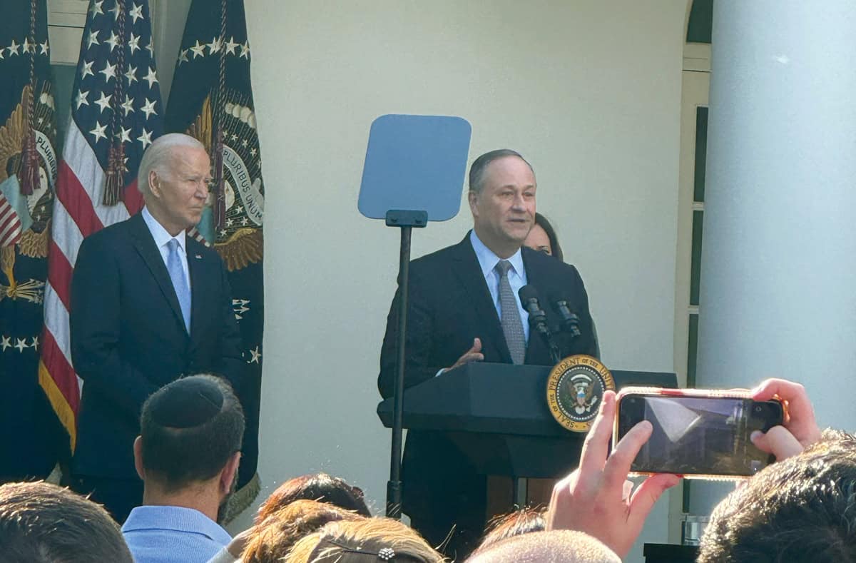 President Joe Biden and Second Gentleman Doug Emhoff.