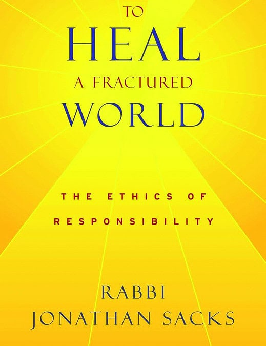 Rabbi Sacks Tidewater Community Book Club to discuss To Heal a Fractured World: The Ethics of Responsibility