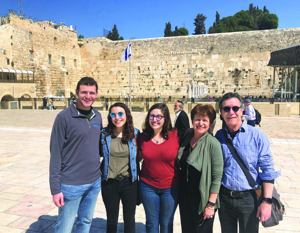 Terri Denison with her family in Israel, March 2020.