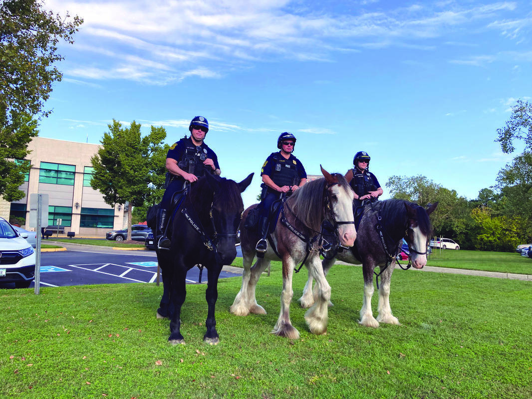 Virginia Beach police at the rally.