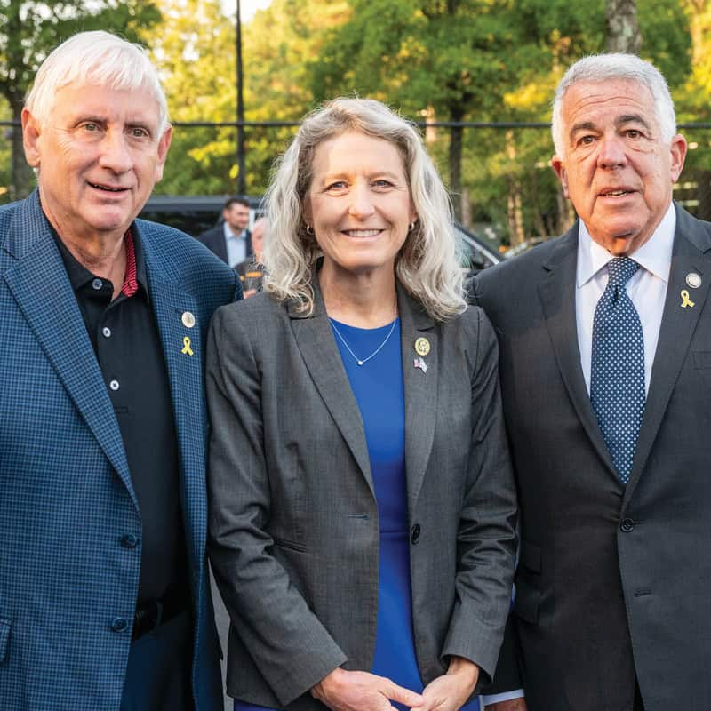 Virginia Beach Mayor Bobby Dyer, Congresswoman Jen Kiggans, and David Brand.