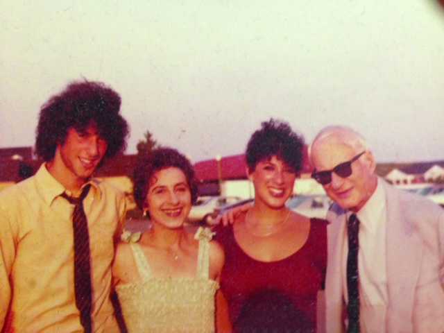 Marianne Bern (center) with her family: Dan, Jennifer, and Julian in Iowa, 1976.