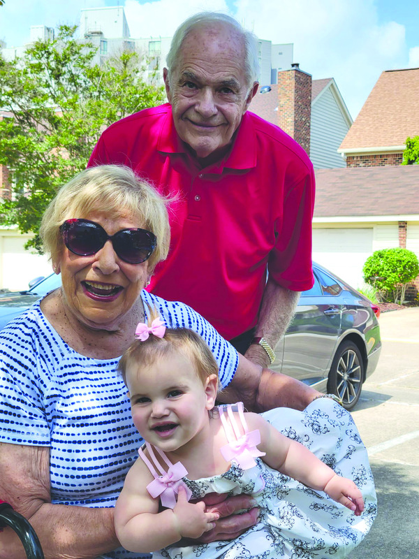 Ellie and Lenny Brooke with one of their great granddaughters.