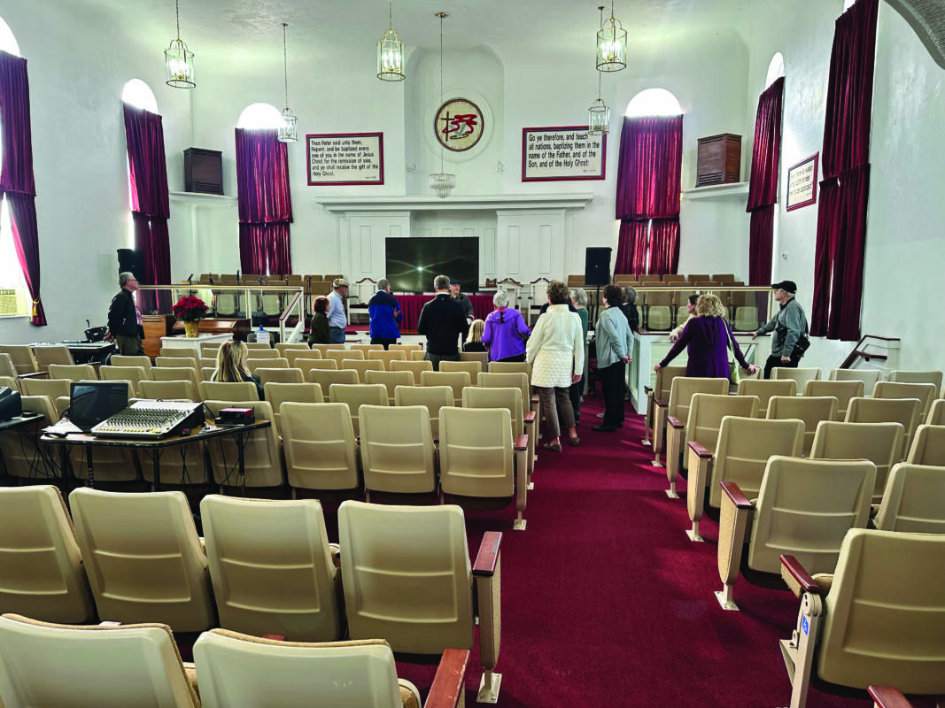 Inside the old Mikro Kodesh, now a church.