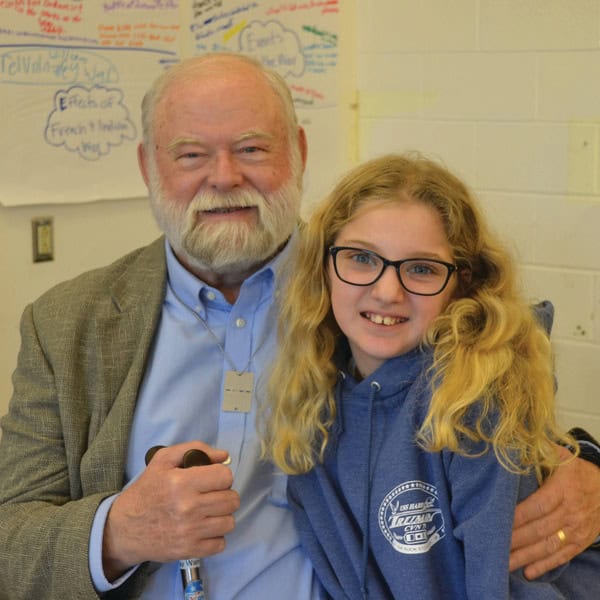 Calanit Warren with her grandfather, Jay Warren.