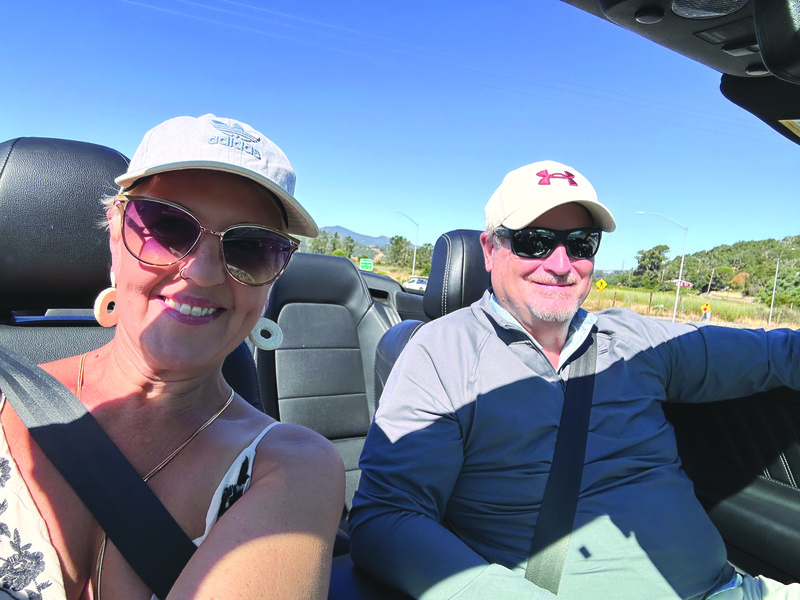 Debi and Rick Yarow on their “dreamy vacation” in California last summer.