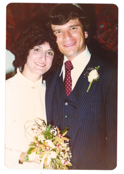 Linda and Jonathan Longman at their wedding.