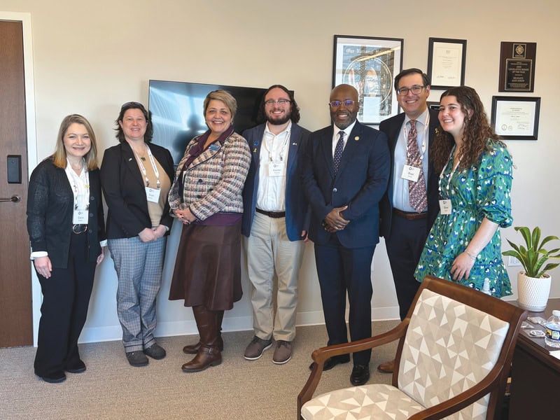 Carin Simon, Trish Mallek, Kelly Burroughs, Hunter Thomas, Delegate Askew, Brad Lerner, and Silver Lerner. 
