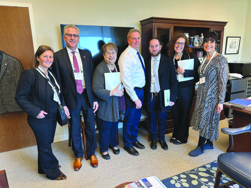 Robin Mancoll, Kirk Levy, Barbara Dudley, Senator Bill DeSteph, Rabbi Ari Kravetz, Julie Kievit, and Cory Hill