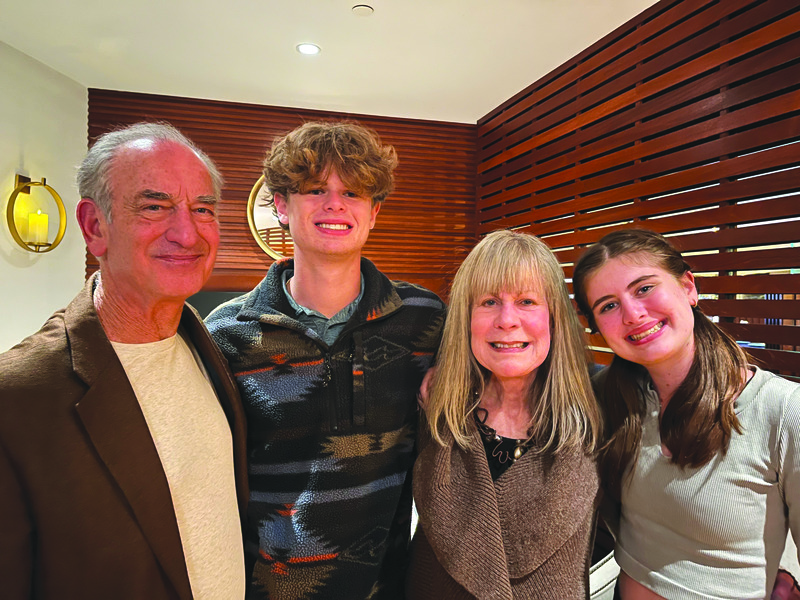 Chloe Zuckerman (far right) with her brother, Jonah and grandparents, Larry and Leslie Siegel.