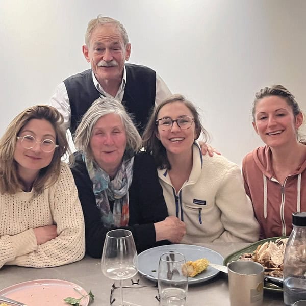 Mike and Prue Salasky with their daughters, Julia, Vanessa and Charlotte.