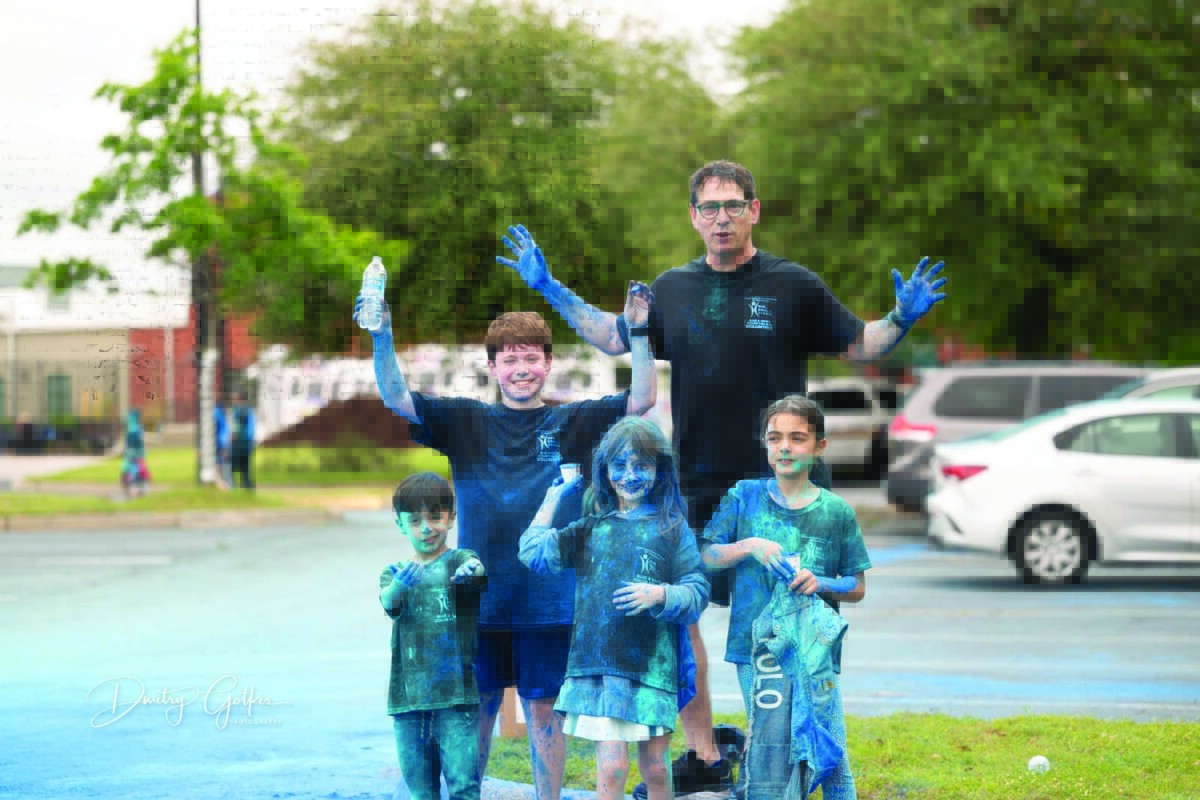 Back row: Ryan and Jeff Cooper; Front row: Nitai Pinta, Avery Goldstein, and Nina Pinta.