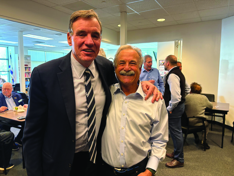 Senator Mark Warner and Jeffrey Breit.