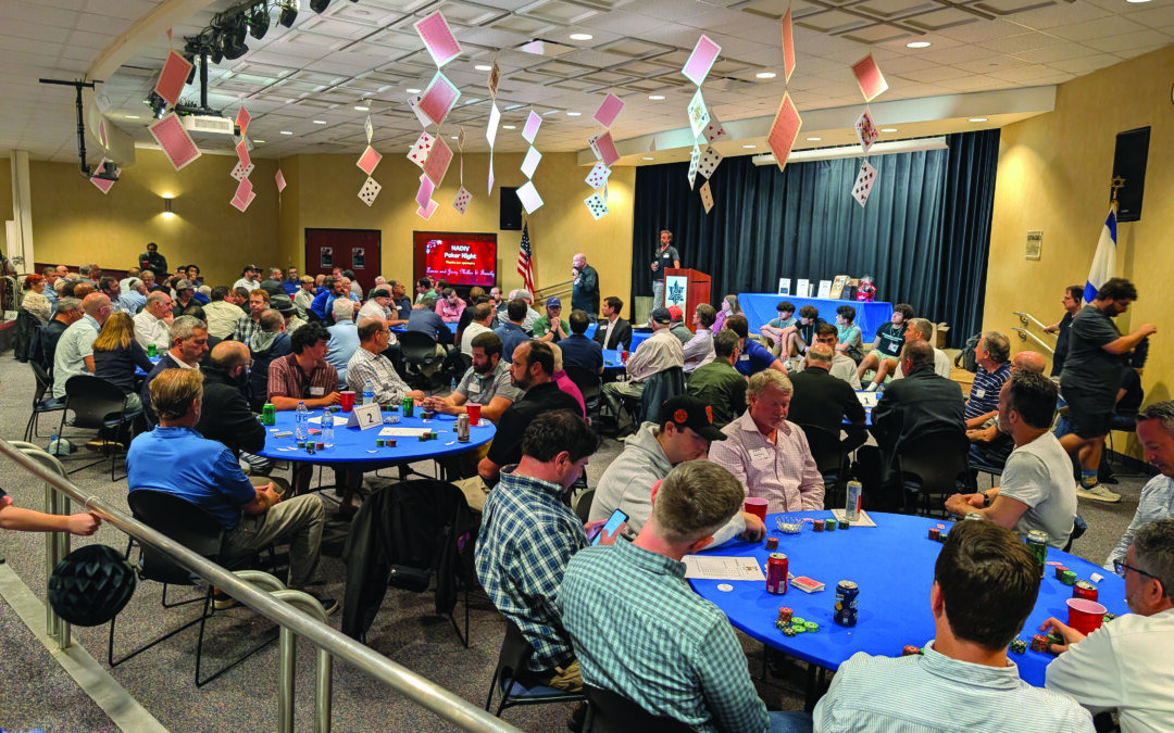 Nadiv’s first Texas Hold Em Tournament was a big success and a thrill for this novice dealer