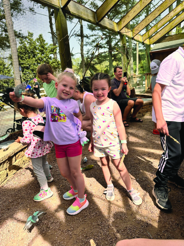 Makinley Rayner and her friend loved the birdwalk aviary.