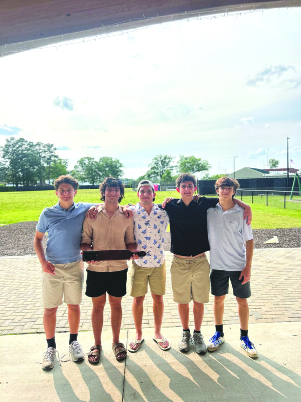 Old Dominion AZA board: Noam Haas, Logan Hoffman, Sam Levin, Jonah Kass, and Ascher Zittrain. Not in the photograph: Ryan Kalfus.