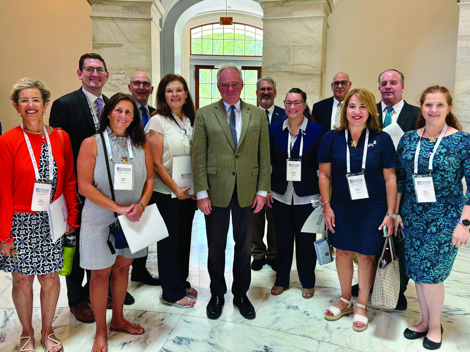 U.S. Senator Tim Kaine with Federation representatives from Virginia.