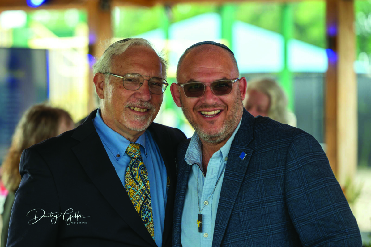 Rabbi Michael Panitz of Temple Israel and Rabbi Ari Oliszewski of Temple Emanuel.