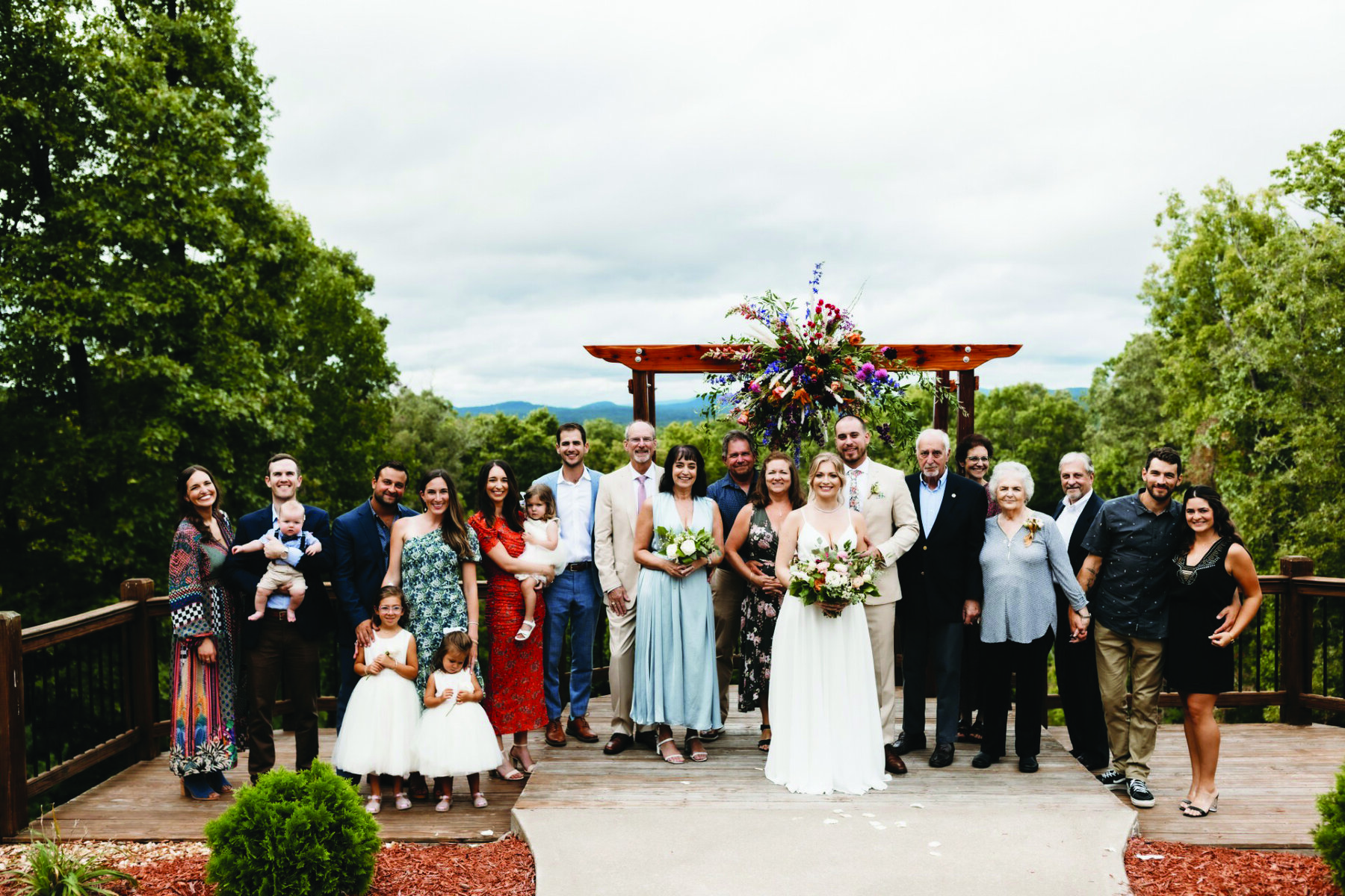 The Firestone family at the wedding of their grandson, Zach, in Georgia in 2022.