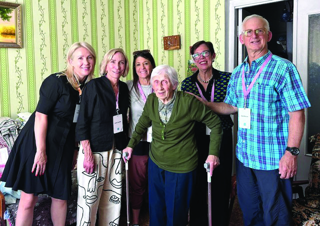 Home visit to a Holocaust survivor in Moldova.