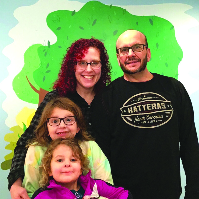 Julie Kievit with her family: Ken, Alexandra, and Ruby.