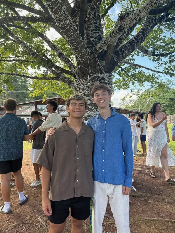 Logan Hoffman with Adi Shankman, the 37th Grand Aleph Shaliach (vice president of Jewish Enrichment).