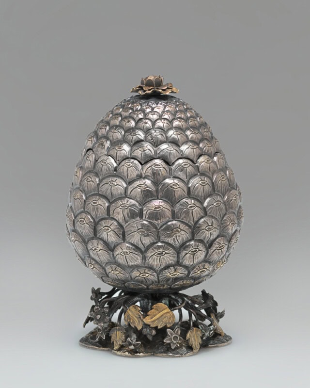 Artist unknown, Besamim, 19th-20th century, Cast parcel-gilt silver, engraved and chiseled, Chrysler Museum of Art, Museum Purchase, 2019.40