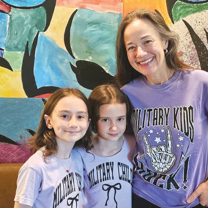 Nurse Ellie and her daughters Avery and Maura Goldstein are a proud SIA military family
