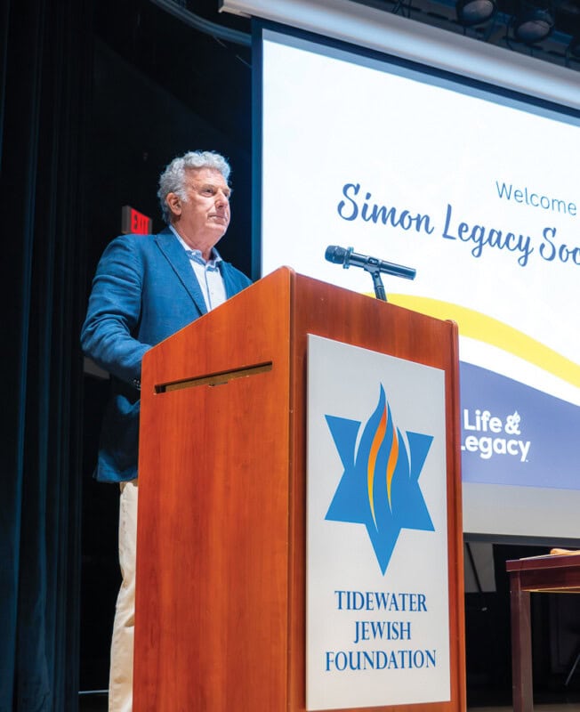 Britt Simon welcomes attendees at the 2026 Simon Family Legacy Society Celebration