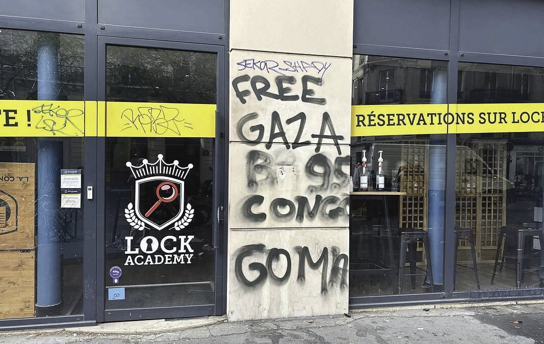 A synagogue and Jewish-owned shops damaged in French riots