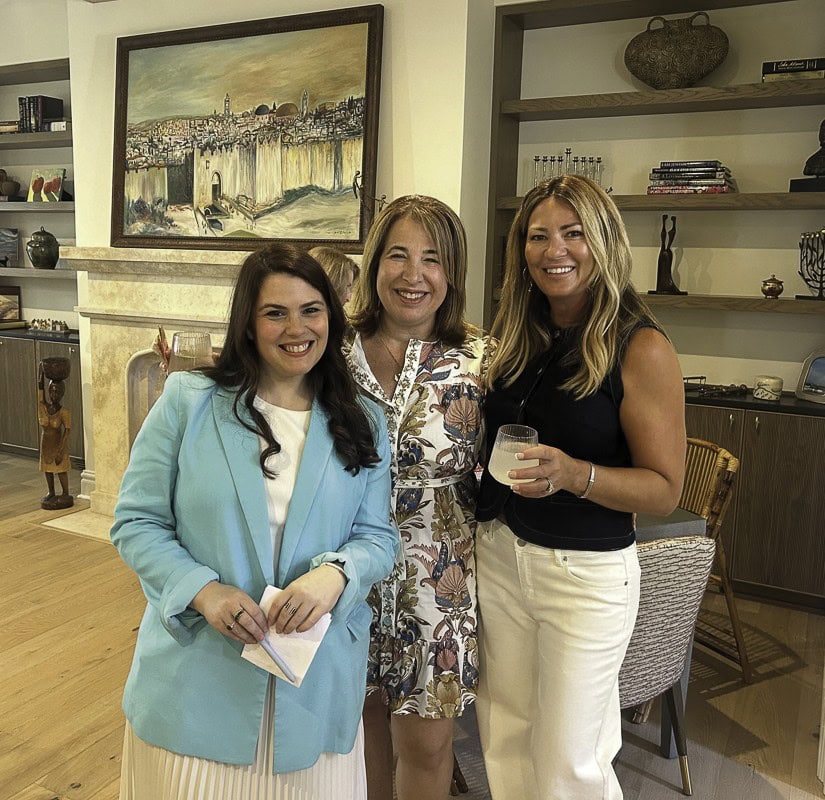 Sheila Katz (guest speaker), Betty Ann Levin (UJFT executive vice president/CEO), and Kristy Foleck.